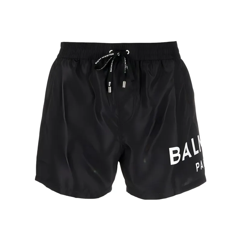BALMAIN Logo print Swim Shorts-0