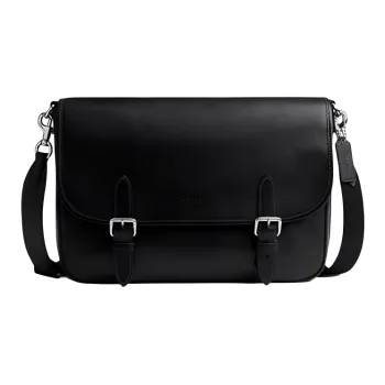 COACH Cow Leather Crossbody Bag, Shoulder Bag Tubas Men's Black