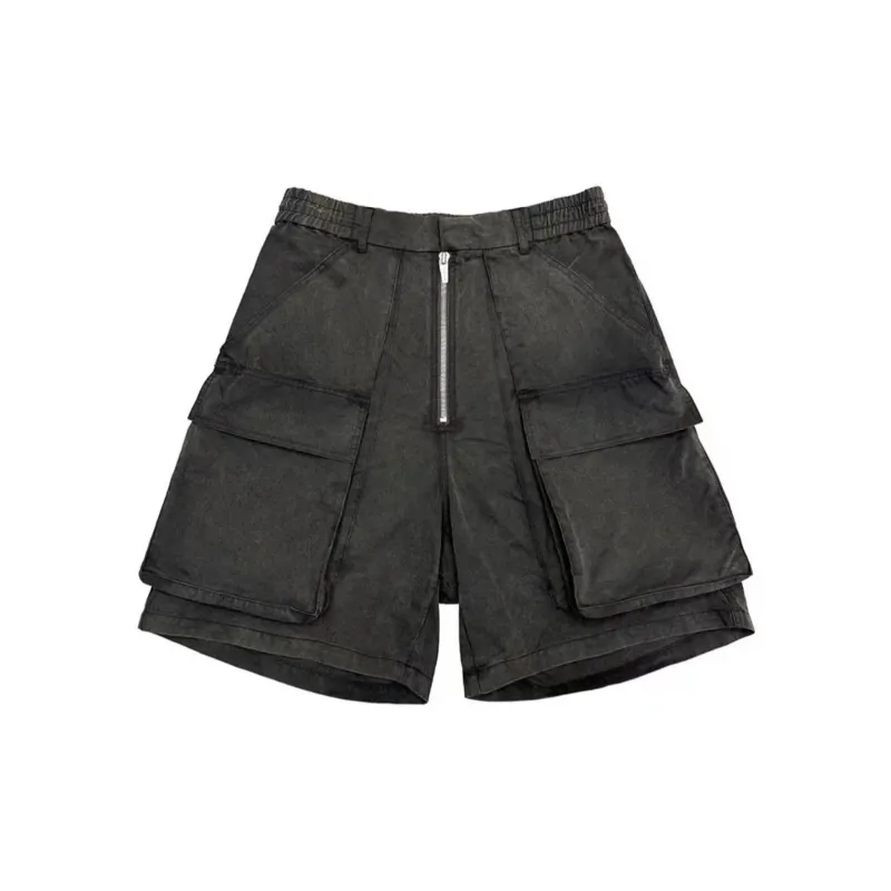 ARNODEFRANCE Casual Shorts Unisex Washed Black-0
