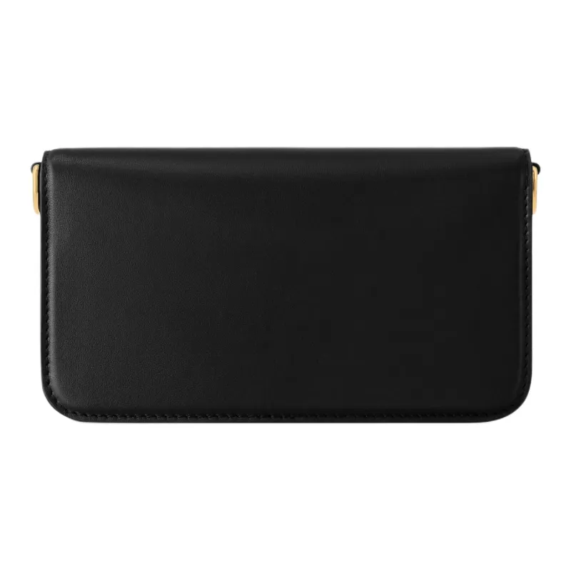 LOUIS VUITTON Cow Leather Wallet, Shoulder Bag Women's Black-2
