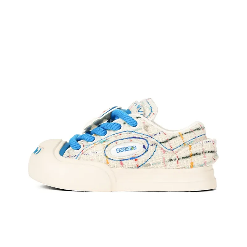 Ouder Smiler Open Ended Laugh Collection X Doraemon Anti Slip Wear Resistant Low Top Skateboard Shoes Unisex Ecru-1