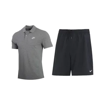 Nike Casual Sportswear Men Gray Top+Black Pants