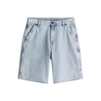 H&M Denim Shorts Men's Denim Blue/Rick And Morty