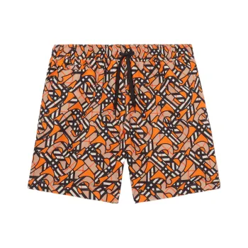 Burberry Casual Shorts Men Bright Orange