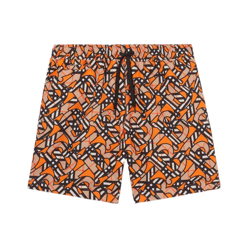 Burberry Casual Shorts Men Bright Orange-0