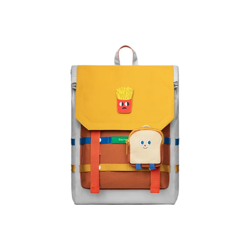MR.ACE HOMME Polyester Backpack Regular Women's Orange/White-1