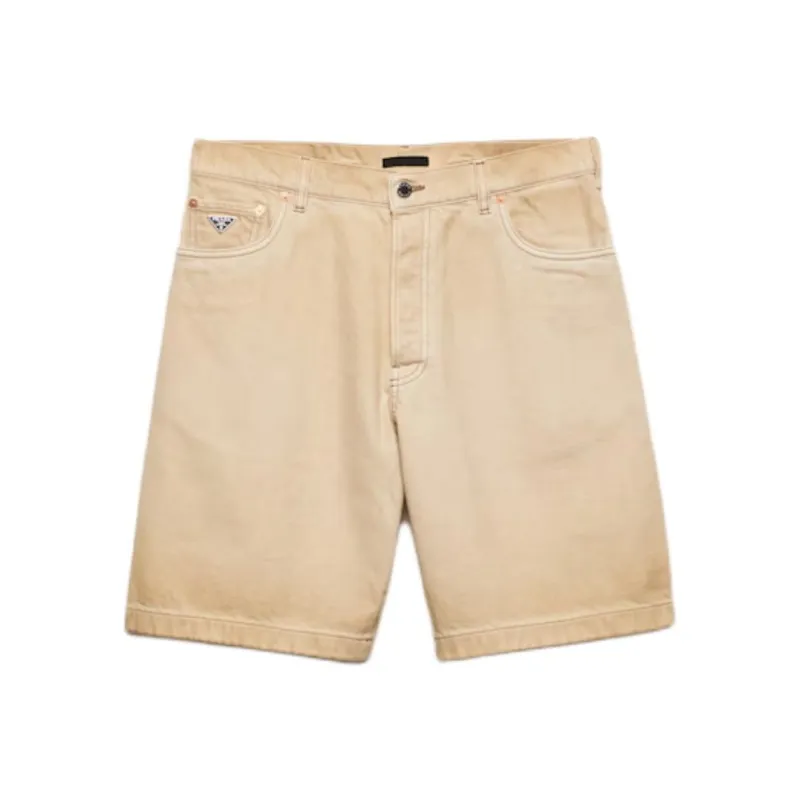 PRADA Faded effect Denim Shorts-0