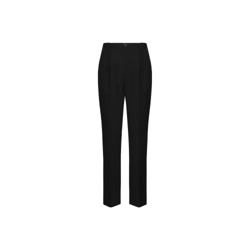 SAINT LAURENT Grain De Poudre Straight Leg Pants