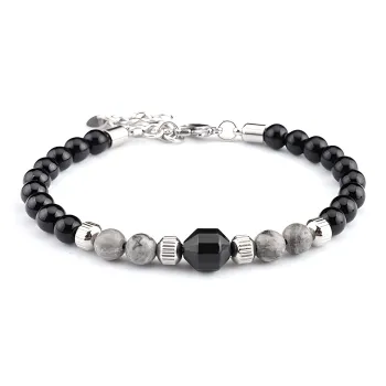 MUXIANG Map Stone Bracelets Unisex
