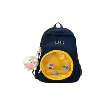 H YXIANG Corduroy Backpack Women's Multicolor