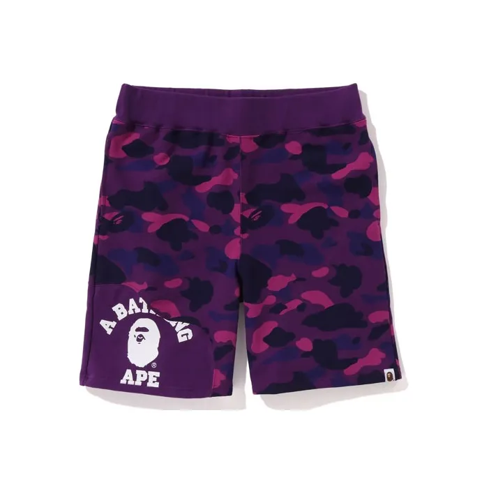 Bape Color Camo Cutting Sweat Shorts-4