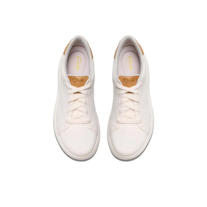 Clarks Nalle Walk Breathable Low Top Casual Shoes Women's White-3