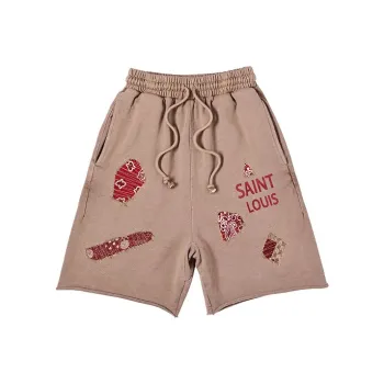 SSSAINT LOUIS Casual Shorts Unisex Khaki