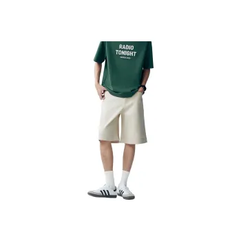 MIANXIANSHENG Denim Shorts Men's Natural White