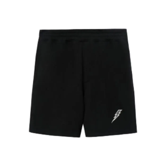 Neil Barrett Lightning Collection Casual Shorts Men Black-0