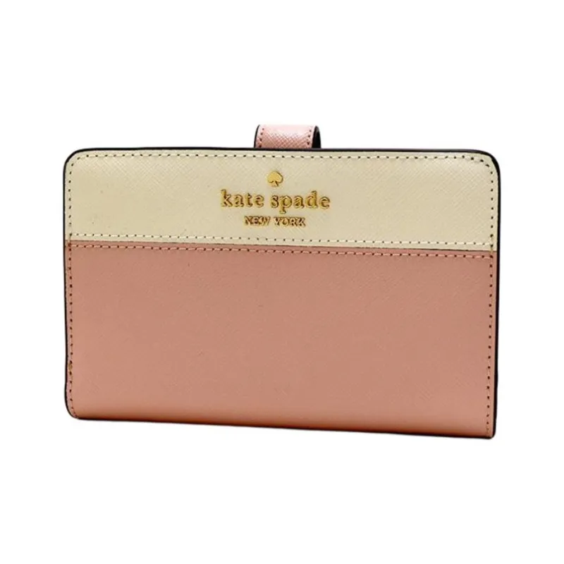 Kate Spade Leather Wallet Medium Size Women's Rose Smoke-1