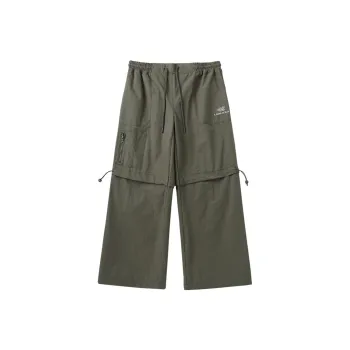 LAMLICKA Loose Fit Straight Casual Pants Unisex Olive