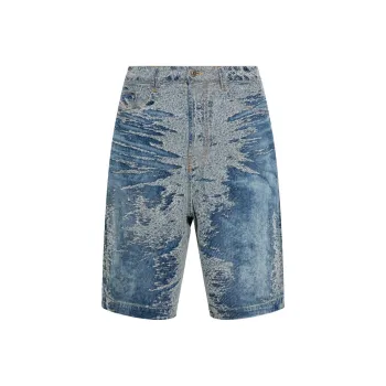 DIESEL Logo Patch Denim Shorts