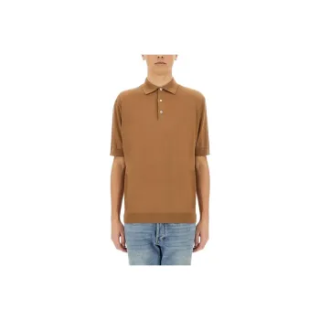LARDINI Fine knit Polo Shirt