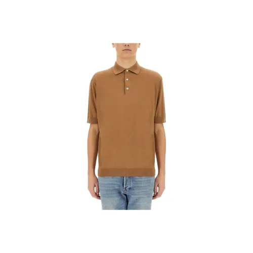LARDINI Fine knit Polo Shirt