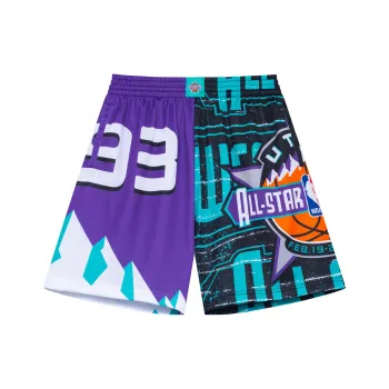 Mitchell Ness Casual Shorts Men Multicolor Purple Blue