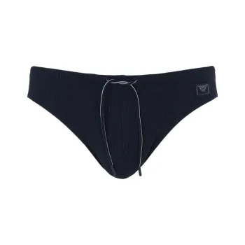 EMPORIO ARMANI Satin Label Piqué Low rise Swim Briefs