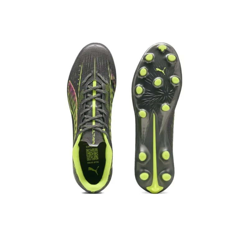 PUMA Ultra 5 Pro Slip Resistant Soccer Shoes Unisex Silver Yellow-3