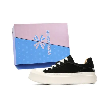 YUZHAOLIN Anti Slip And Wear Resistant Height Increasing Low Top Skateboard Shoes Men's Black
