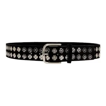 BODE Suede Belt Women's Black Width 4CM
