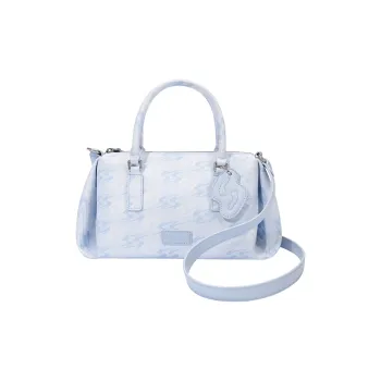 OMTO PVC Boston Bag, Shoulder Bag, Crossbody Bag, Handbag Women's Sea Salt Blue/Milk Cream Gray/Chestnut Pink