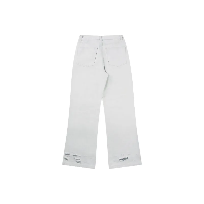 GEOFFREY B. SMALL Jeans Unisex Blue Yarn White-1