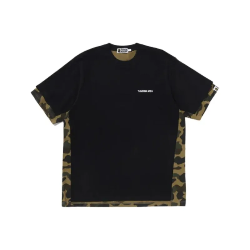 A BATHING APE 1st Camo Heavy Washed Blocking Relaxed Fit Tee-0