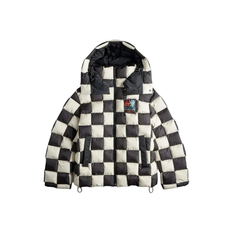 COACH FW24 Puffer Jacket Unisex Black White-0