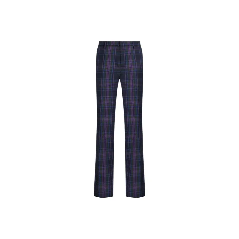 ETRO Maxi Check Trousers Casual Pants Men's Purple-0