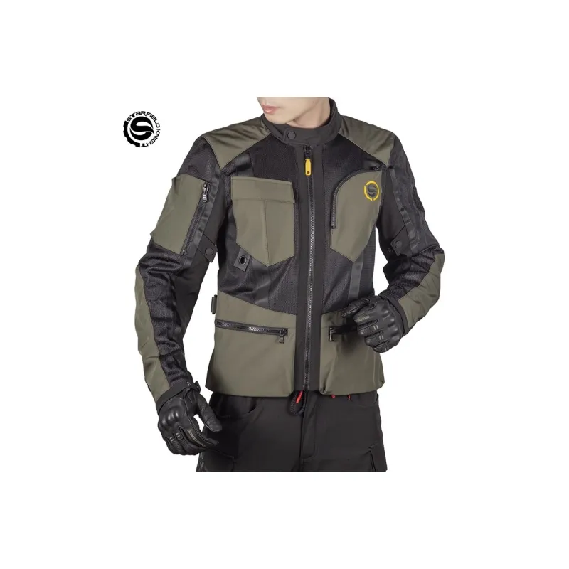 Star Knight Men's Biker Jacket Polyester Nylon-7