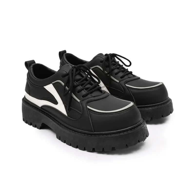 Gai Renpu Breathable Lightweight Height Increasing Low Top Casual Shoes Men's Black-4