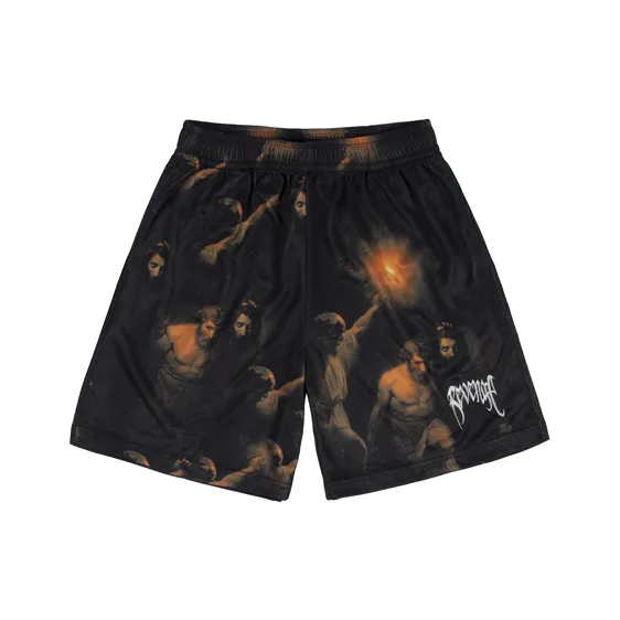 Revenge Casual Shorts Unisex Black-0