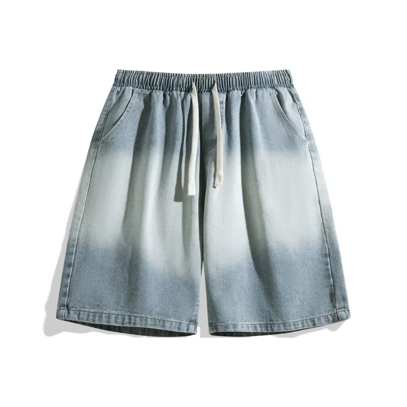 NOTFORMAD Denim Shorts Unisex Light Blue-0