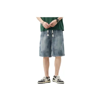 M-MAICCO Denim Shorts Men Blue