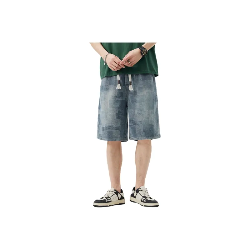 M-MAICCO Denim Shorts Men Blue-0
