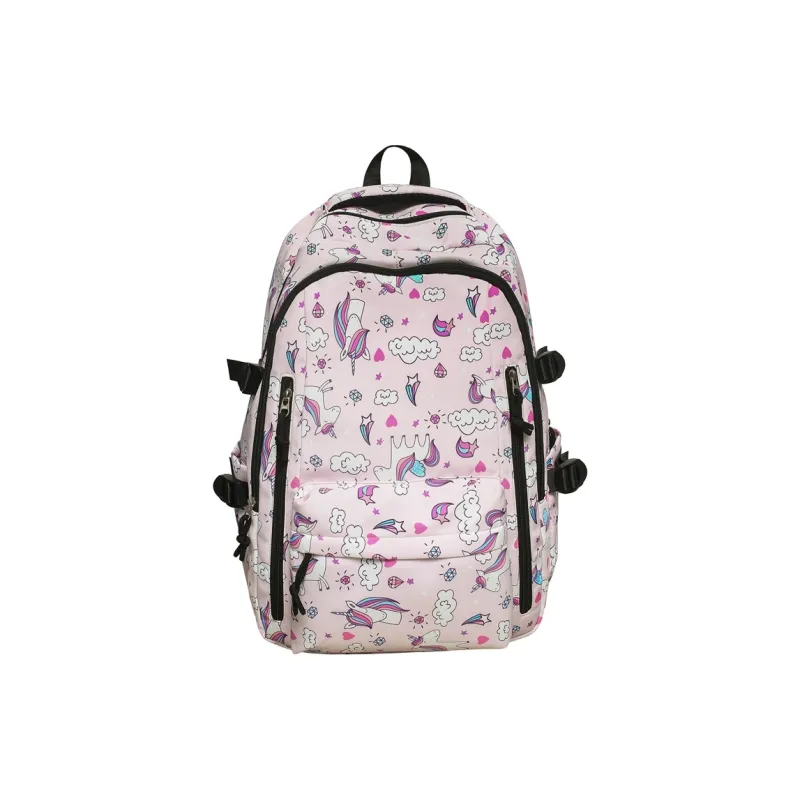 H YXIANG Nylon Backpack Unisex Multicolor-9