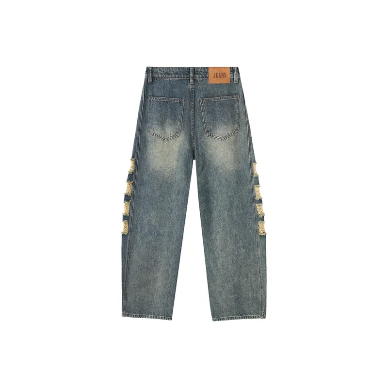 ZENGZHI Jeans Unisex Blue-1