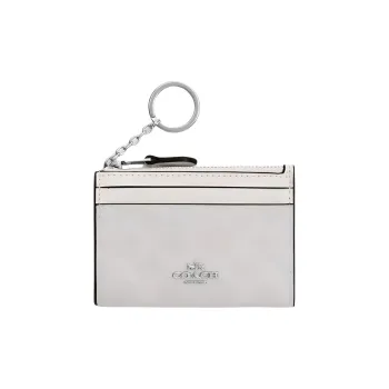 COACH Artificial Leather With Plastic Card Holder Mini Women's Chalk White