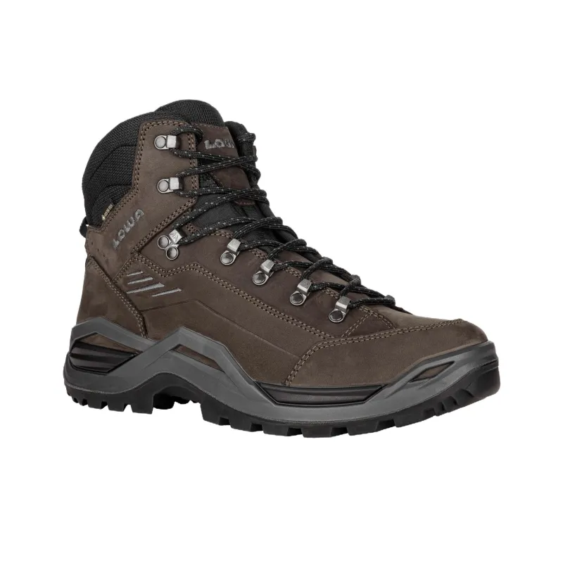 Lowa Renegade Anti Slip Wear Resistant Mid Top Hiking Shoes Men's Umber-2