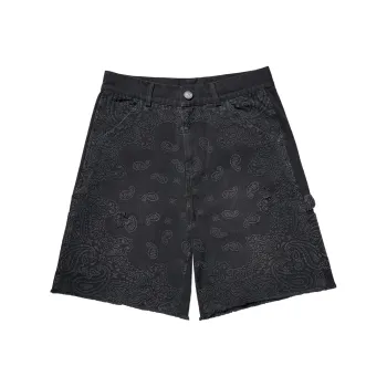VESSEL Denim Shorts Unisex Black