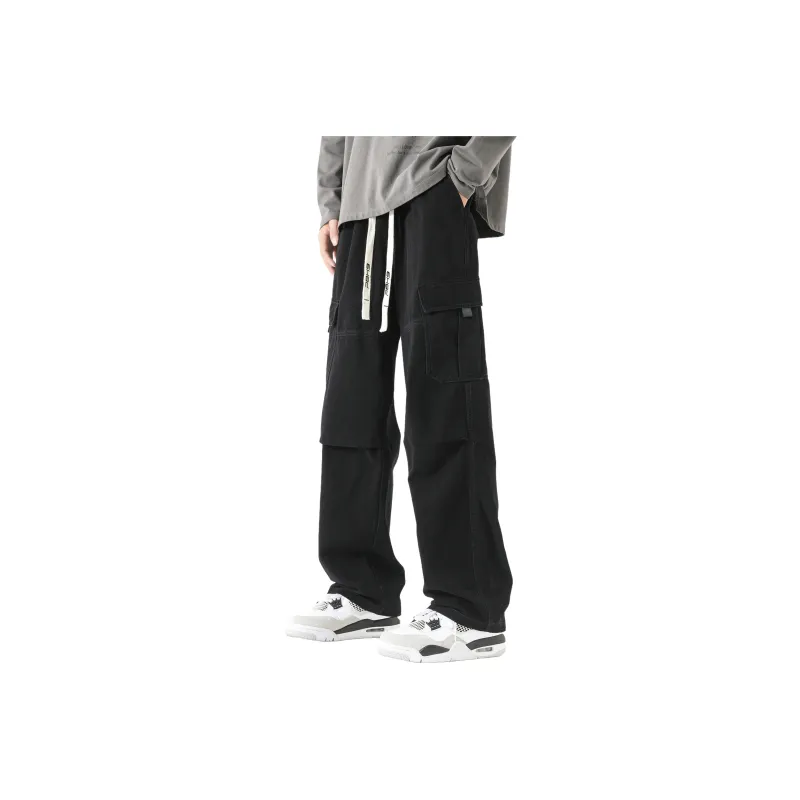 P8H9 Casual Pants Unisex Stone Gray-7
