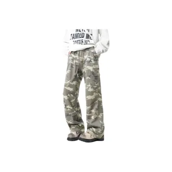 FONDLOOK Casual Pants Unisex Camouflage