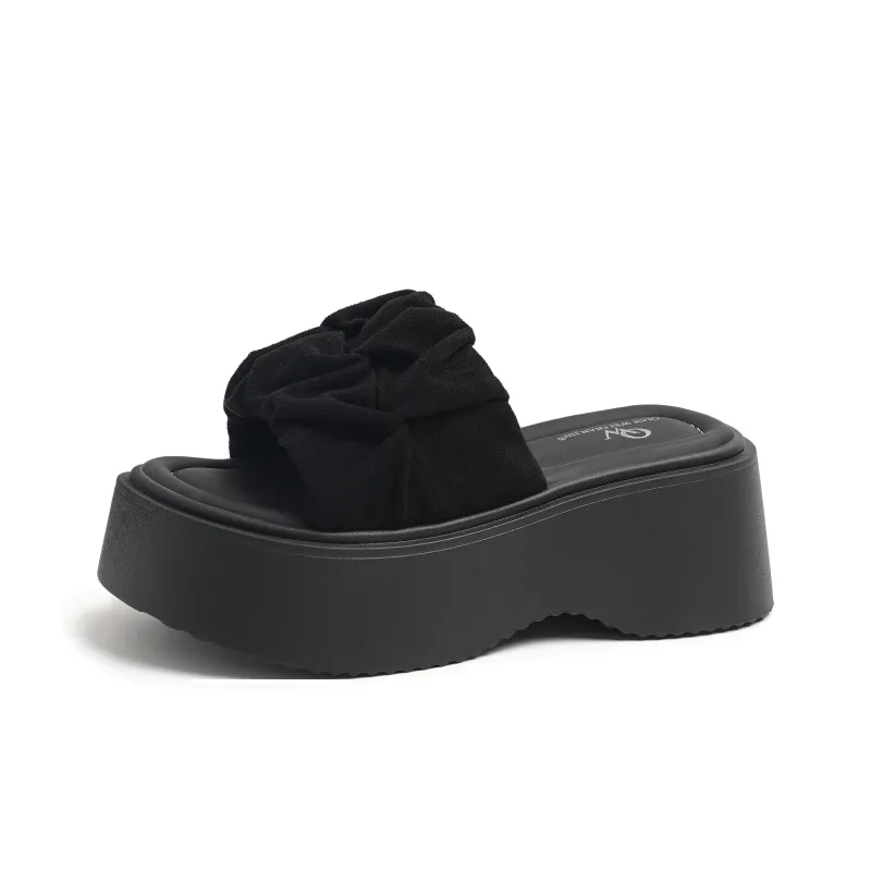 SHUXI Slide Slippers Women's Black/Yellow/Beige/Pink-3