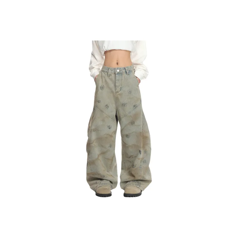NEVER RULE Jeans Unisex Yellow Mud-0