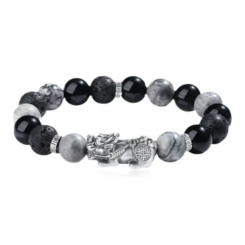 D.K.X Map Stone Bracelets Unisex